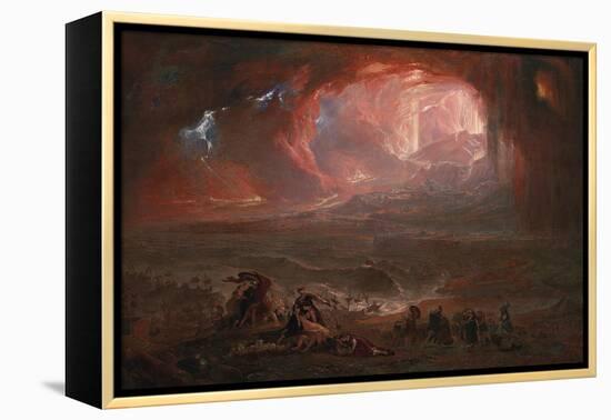 The Destruction of Pompei and Herculaneum-John Martin-Framed Premier Image Canvas