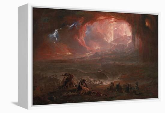 The Destruction of Pompei and Herculaneum-John Martin-Framed Premier Image Canvas