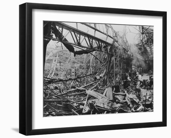 The Destruction of Renault's Billancourt Factory, Paris, France, WWII, C1939-C1945-null-Framed Photographic Print