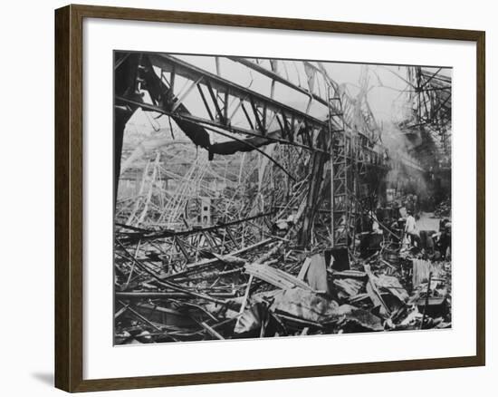 The Destruction of Renault's Billancourt Factory, Paris, France, WWII, C1939-C1945-null-Framed Photographic Print