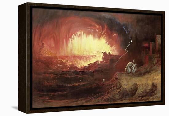 The Destruction of Sodom and Gomorrah, 1852-John Martin-Framed Premier Image Canvas