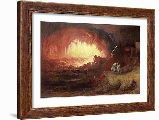 The Destruction of Sodom and Gomorrah, 1852-John Martin-Framed Giclee Print