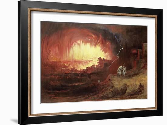 The Destruction of Sodom and Gomorrah, 1852-John Martin-Framed Giclee Print