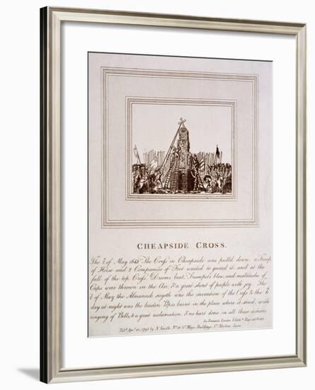 The Destruction of the Cheapside Cross, London, 1793-null-Framed Giclee Print