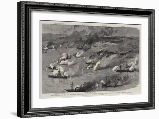 The Destruction of the Foochow Arsenal and Chinese Fleet by the French Squadron under Admiral Courb-Joseph Nash-Framed Giclee Print