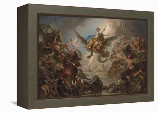 The Destruction of the Palace of Armida, 1737 (Oil on Canvas)-Charles Antoine Coypel-Framed Premier Image Canvas