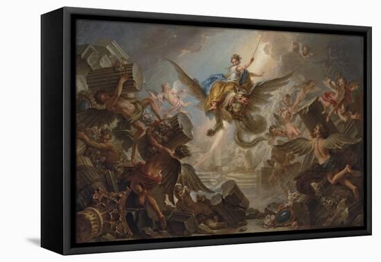 The Destruction of the Palace of Armida, 1737 (Oil on Canvas)-Charles Antoine Coypel-Framed Premier Image Canvas