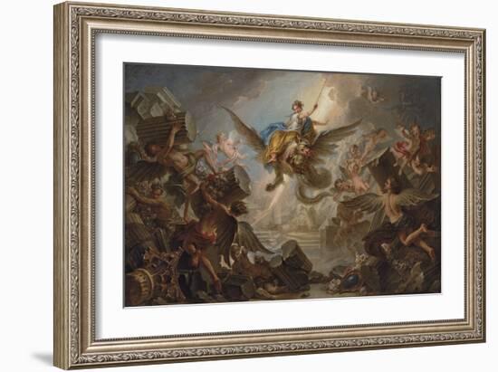 The Destruction of the Palace of Armida, 1737 (Oil on Canvas)-Charles Antoine Coypel-Framed Giclee Print