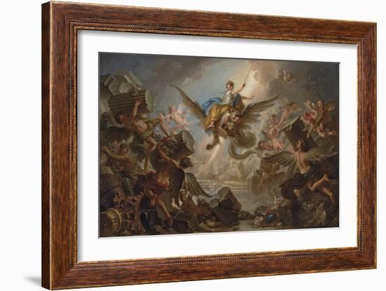 The Destruction of the Palace of Armida, 1737 (Oil on Canvas)-Charles Antoine Coypel-Framed Giclee Print