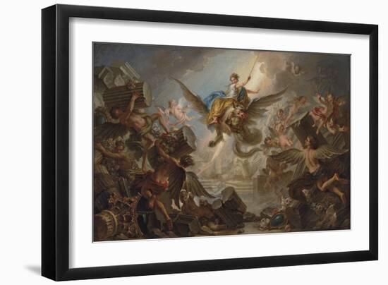 The Destruction of the Palace of Armida, 1737 (Oil on Canvas)-Charles Antoine Coypel-Framed Giclee Print