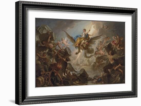 The Destruction of the Palace of Armida, 1737 (Oil on Canvas)-Charles Antoine Coypel-Framed Giclee Print