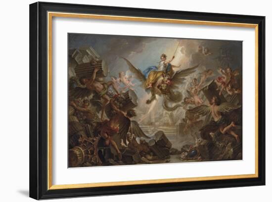 The Destruction of the Palace of Armida, 1737 (Oil on Canvas)-Charles Antoine Coypel-Framed Giclee Print