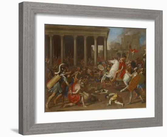 The Destruction of the Temple of Jerusalem by Emperor Titus, 1638-Nicolas Poussin-Framed Giclee Print