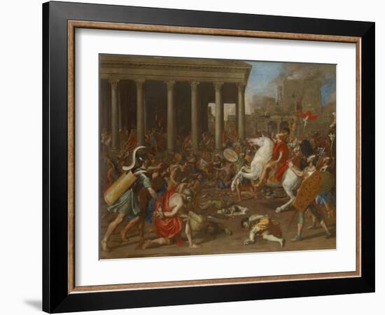 The Destruction of the Temple of Jerusalem by Emperor Titus, 1638-Nicolas Poussin-Framed Giclee Print