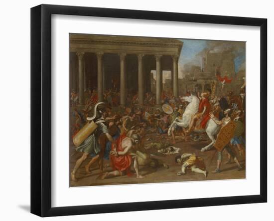 The Destruction of the Temple of Jerusalem by Emperor Titus, 1638-Nicolas Poussin-Framed Giclee Print