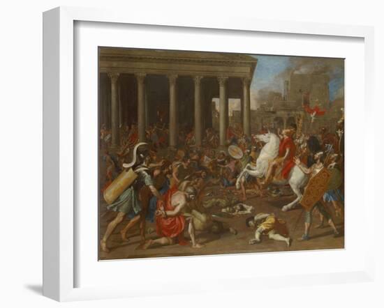 The Destruction of the Temple of Jerusalem by Emperor Titus, 1638-Nicolas Poussin-Framed Giclee Print