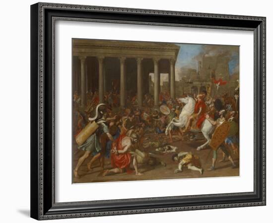 The Destruction of the Temple of Jerusalem by Emperor Titus, 1638-Nicolas Poussin-Framed Giclee Print