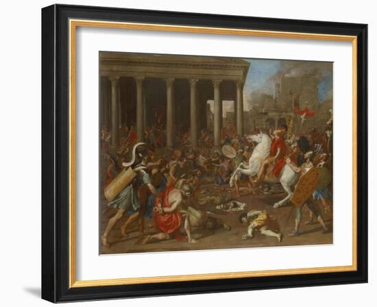 The Destruction of the Temple of Jerusalem by Emperor Titus, 1638-Nicolas Poussin-Framed Giclee Print