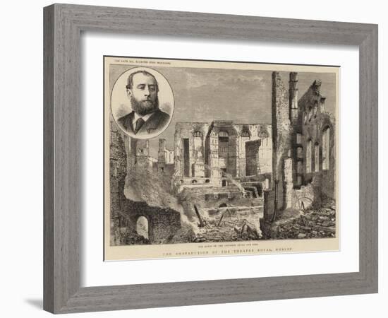 The Destruction of the Theatre Royal, Dublin-null-Framed Giclee Print