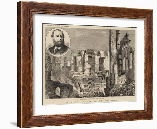 The Destruction of the Theatre Royal, Dublin-null-Framed Giclee Print