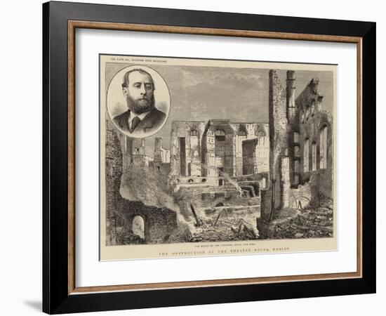 The Destruction of the Theatre Royal, Dublin-null-Framed Giclee Print