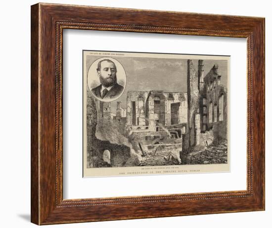 The Destruction of the Theatre Royal, Dublin-null-Framed Giclee Print