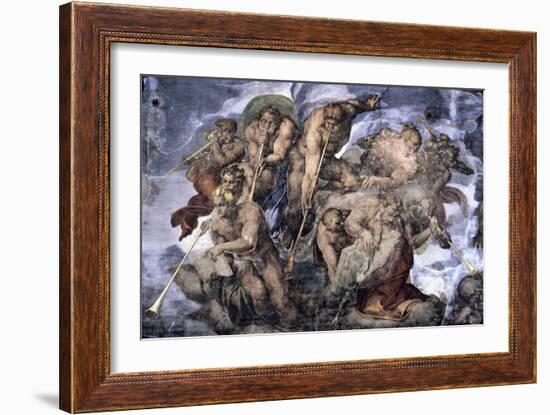 The, Detail Last Judgement-Michelangelo Buonarroti-Framed Giclee Print