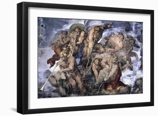 The, Detail Last Judgement-Michelangelo Buonarroti-Framed Giclee Print