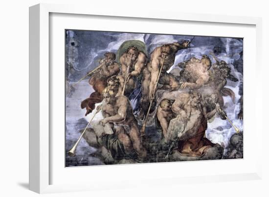 The, Detail Last Judgement-Michelangelo Buonarroti-Framed Giclee Print