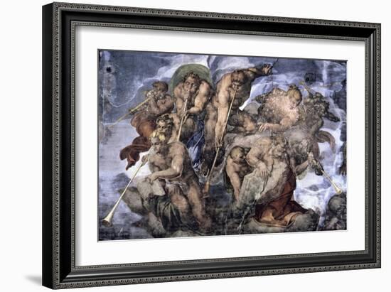 The, Detail Last Judgement-Michelangelo Buonarroti-Framed Giclee Print