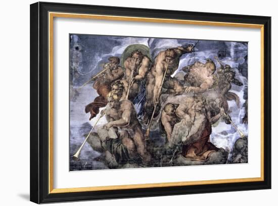 The, Detail Last Judgement-Michelangelo Buonarroti-Framed Giclee Print