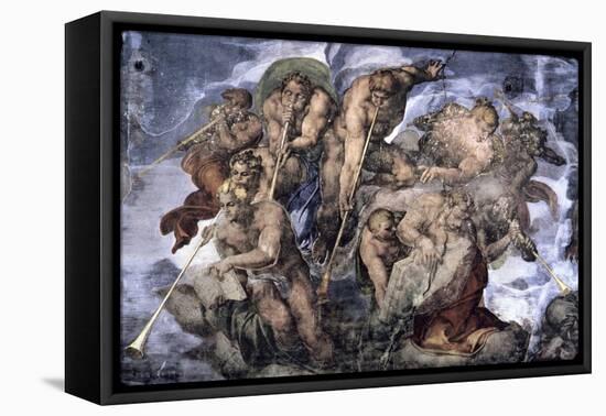 The, Detail Last Judgement-Michelangelo Buonarroti-Framed Premier Image Canvas