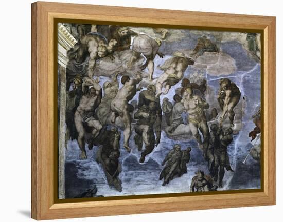 The, Detail Last Judgement-Michelangelo Buonarroti-Framed Premier Image Canvas