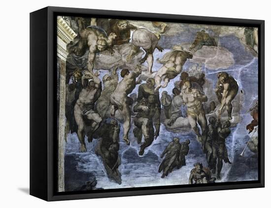 The, Detail Last Judgement-Michelangelo Buonarroti-Framed Premier Image Canvas