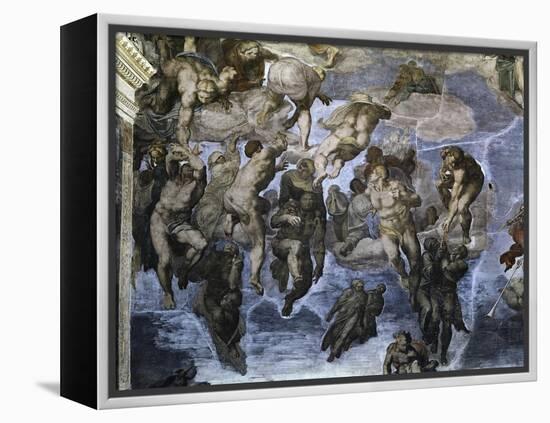 The, Detail Last Judgement-Michelangelo Buonarroti-Framed Premier Image Canvas