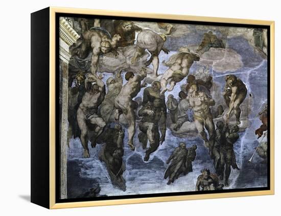 The, Detail Last Judgement-Michelangelo Buonarroti-Framed Premier Image Canvas