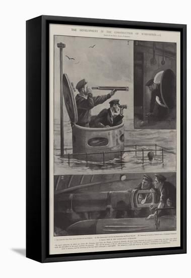 The Development in the Construction of Submarines-Paul Frenzeny-Framed Premier Image Canvas