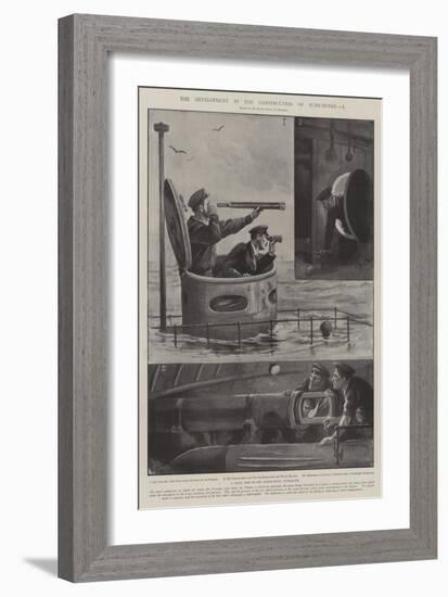 The Development in the Construction of Submarines-Paul Frenzeny-Framed Giclee Print