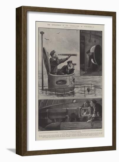 The Development in the Construction of Submarines-Paul Frenzeny-Framed Giclee Print