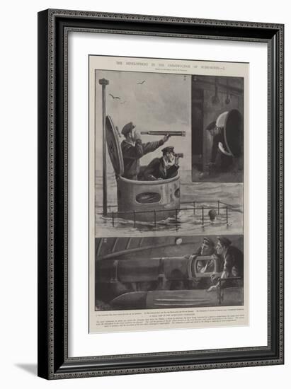 The Development in the Construction of Submarines-Paul Frenzeny-Framed Giclee Print
