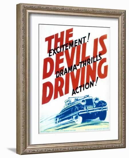 The Devil Is Driving - Movie Poster Reproduction-null-Framed Photo