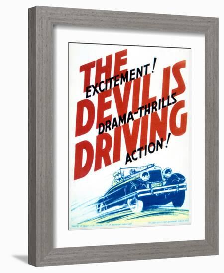 The Devil Is Driving - Movie Poster Reproduction-null-Framed Photo