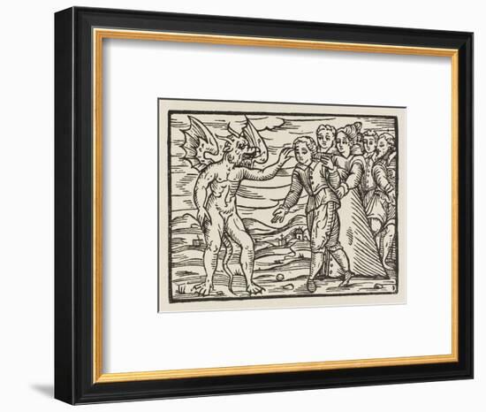 The Devil Puts His Mark on a New Recruit-null-Framed Art Print