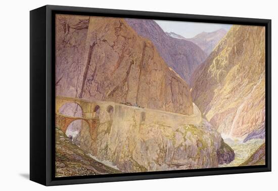 The Devil's Bridge- St Gothard's Pass-Alfred William Hunt-Framed Premier Image Canvas