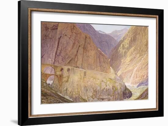 The Devil's Bridge- St Gothard's Pass-Alfred William Hunt-Framed Giclee Print