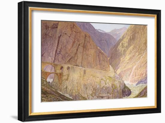 The Devil's Bridge- St Gothard's Pass-Alfred William Hunt-Framed Giclee Print