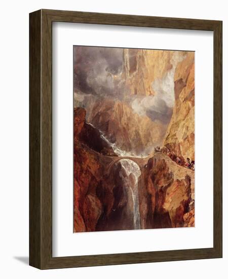 The Devil's Bridge-J. M. W. Turner-Framed Giclee Print