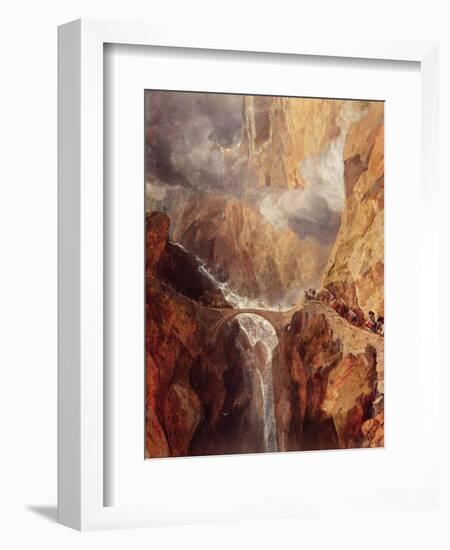 The Devil's Bridge-J. M. W. Turner-Framed Giclee Print