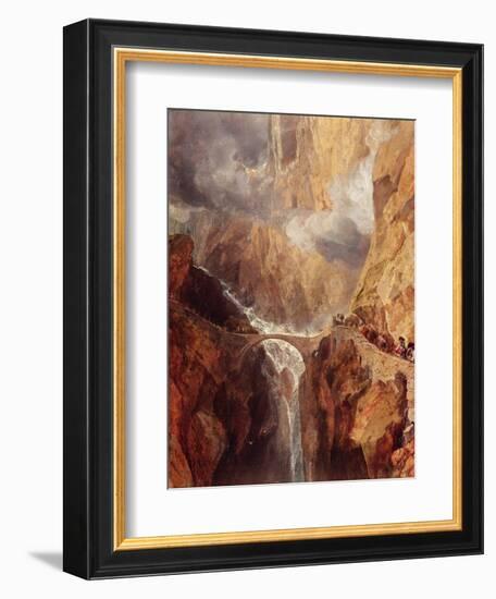 The Devil's Bridge-J. M. W. Turner-Framed Giclee Print