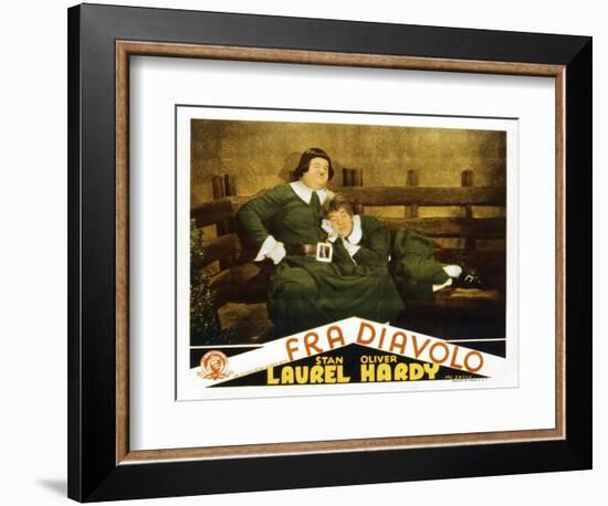 The Devil's Brother, (AKA Fra Diavolo), US Lobbycard, L-R: Oliver Hardy, Stan Laurel, 1933-null-Framed Premium Giclee Print